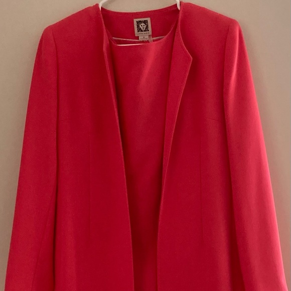 Fully Lined Anne Klein Matching Coat and Dress Size 8 - Picture 1 of 11